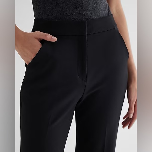 NEW Express Editor High Waisted Trouser Flare Pant Pitch black 58 - Picture 4 of 5